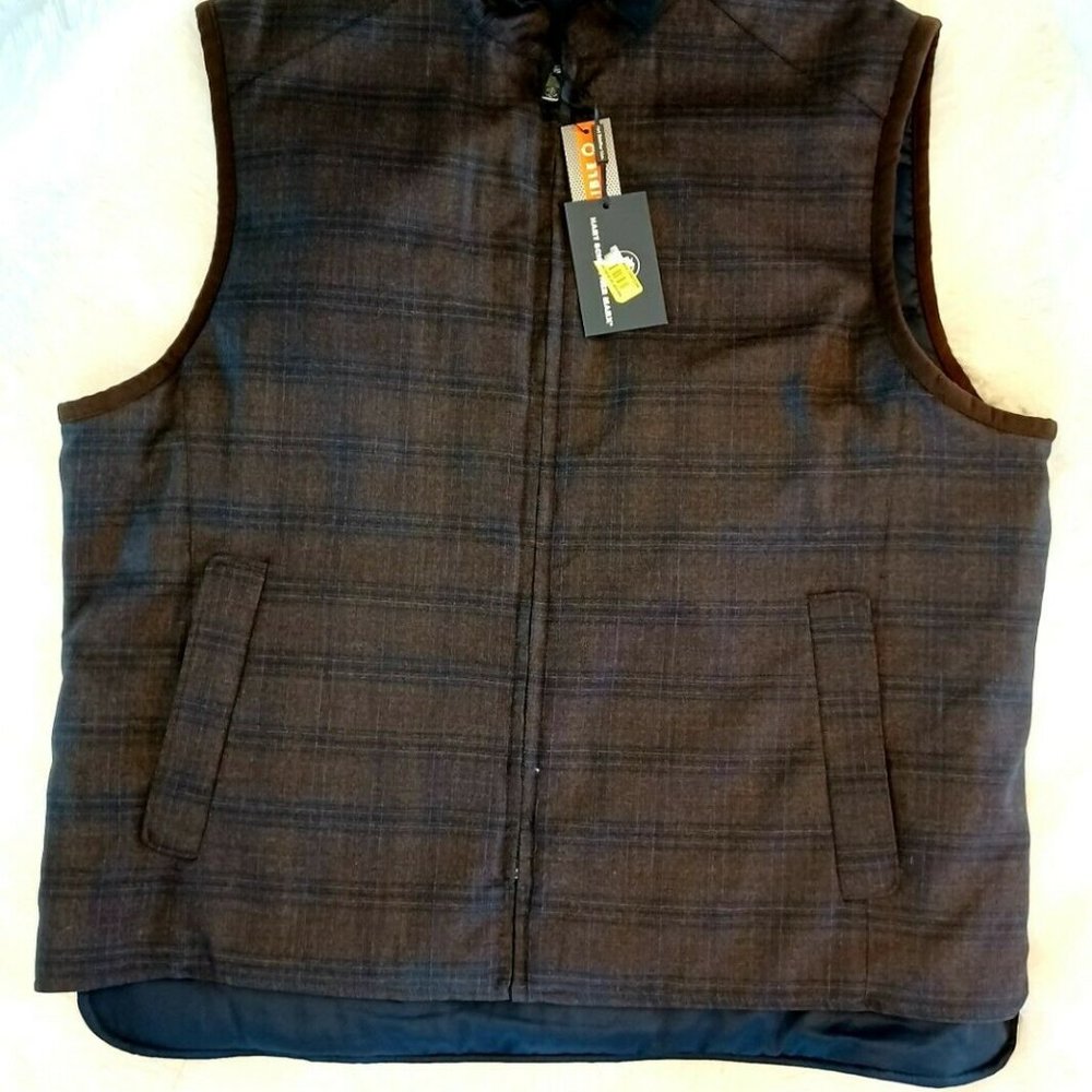Hart Schaffner Marx Reversible Polyester Blend Quilted Vest Men's XL NWT NEW